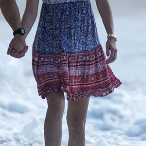 Mark Wahlberg en vacances à la plage avec sa femme Rhea Durham à la Barbade le 18 octobre 2016.