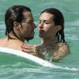 Mark Wahlberg en vacances à la plage avec sa femme Rhea Durham à la Barbade le 17 octobre 2016.