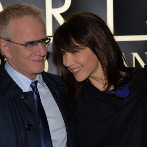 Sophie Marceau et son ex-compagnon Christophe Lambert - Arrivee des people au defile Giorgio Armani Haute Couture Printemps/Ete 2014 au Palais de Tokyo a Paris, le 21 janvier 2014. P