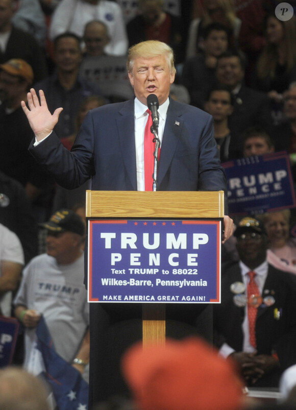 Donald Trump en meeting à Wilkes-Barre en Pennsylvanie le 10 octobre 2016.