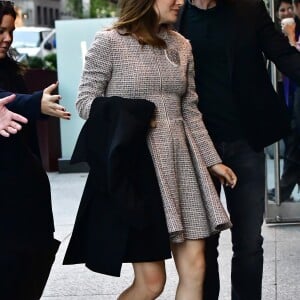 Exclusif - Natalie Portman (enceinte) à New York le 16 octobre 2016.