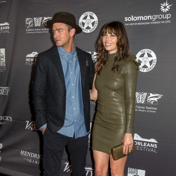 Jessica Biel et son mari Justin Timberlake à la première de 'The Book of Love' à La Nouvelle Orléans, le 15 octobre 2016 © CPA/Bestimage