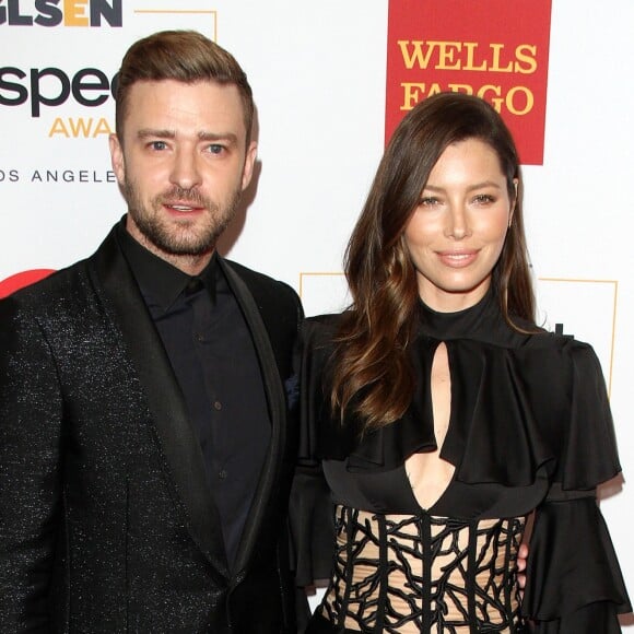 Justin Timberlake et sa femme Jessica Biel aux GLSEN Awards à l'hôtel Wilshire de Beverly Hills le 23 octobre 2015