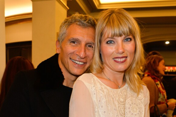 Semi-exclusif - Nagui et sa femme Mélanie Page - Générale de la pièce "L'heureux élu", une comédie de Eric Assous au Théâtre de la Madeleine à Paris le 24 octobre 2016. © Coadic Guirec/Bestimage