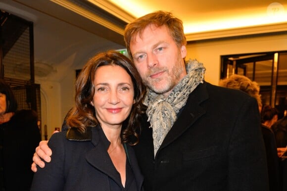 Semi-exclusif - Valérie Karsenti et son compagnon François Feroleto - Générale de la pièce "L'heureux élu", une comédie de Eric Assous au Théâtre de la Madeleine à Paris le 24 octobre 2016. © Coadic Guirec/Bestimage