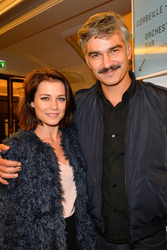 Semi-exclusif - François Vincentelli et sa compagne Alice Dufour - Générale de la pièce "L'heureux élu", une comédie de Eric Assous au Théâtre de la Madeleine à Paris le 24 octobre 2016. © Coadic Guirec/Bestimage