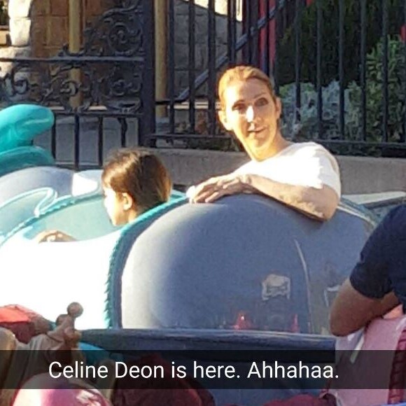 Céline Dion à Disneyland en Californie. Octobre 2016.