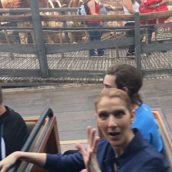 Céline Dion et René Charles à Disneyland en Californie, octobre 2016