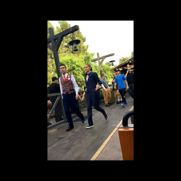 Céline Dion et son fils aîné René-Charles à Disneyland en Calfornie, octobre 2016