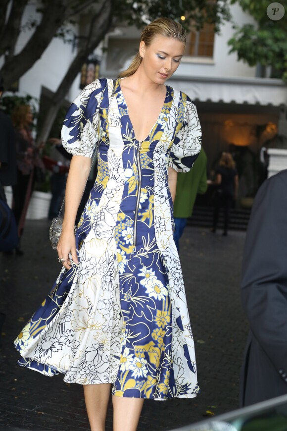 Maria Sharapova assiste au défilé des finalistes du 2016 CFDA/Vogue Fashion Fund au Chateau Marmont. Los Angeles, le 26 octobre 2016.