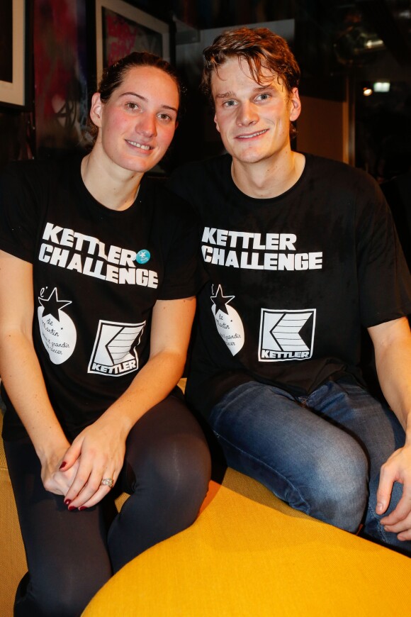 Camille Muffat, Yannick Agnel au Kettler Challenge au profit de l'association "L'étoile de Martin" à l'hôtel Molitor à Paris, le 1er décembre 2014