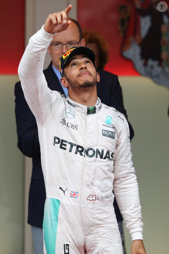 Lewis Hamilton au 74ème Grand Prix de Formule 1 de Monaco, le 29 mai 2016. C'est Lewis Hamilton qui a terminé premier devant D.Ricciardo et S.Perez.