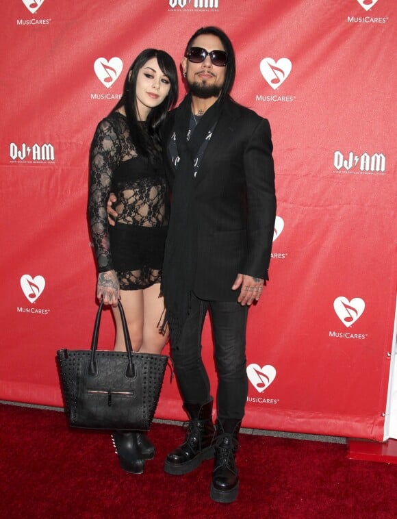 Dave Navarro et sa compagne Lexus Amanda au concert "MusiCares MAP" à Los Angeles, le 13 mai 2014.