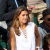 Noura El Swekh, compagne de Jo-Wilfried Tsonga, dans les tribunes de Roland-Garros le 26 mai 2016. © Dominique Jacovides / Bestimage
