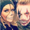 Amélie Neten et son petit ami Philippe Léonard, à Halloween, 31 octobre 2016, sur Instagram