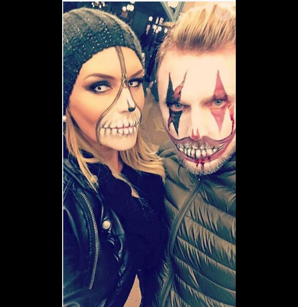 Amélie Neten et son petit ami Philippe Léonard, à Halloween, 31 octobre 2016, sur Instagram