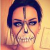 Amélie Neten déguisée en squelette pour Halloween, 31 octobre 2016, sur Instagram