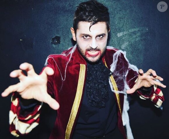 Christophe Beaugrand déguisé en vampire pour Halloween, 31 octobre 2015, sur Instagram