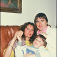 Serge et Michèle Lama avec leur fils Frédéric en février 1989