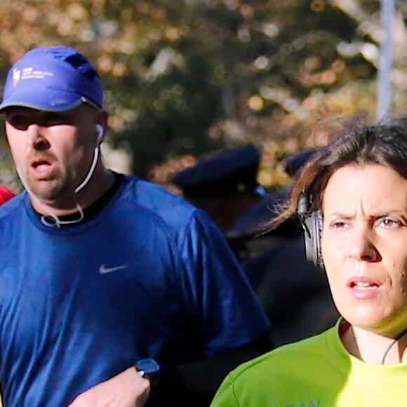 Marion Bartoli pendant le marathon de New York, le 6 novembre 2016.