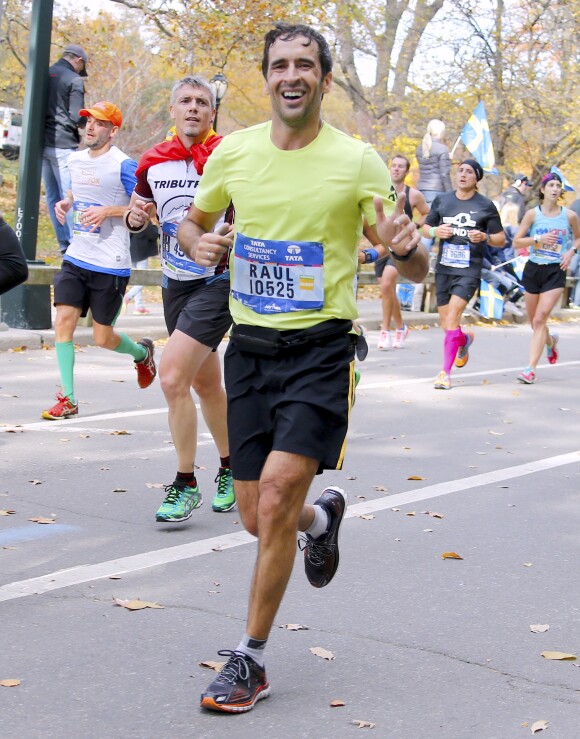 Raúl Gonzalez pendant le marathon de New York, le 6 novembre 2016.