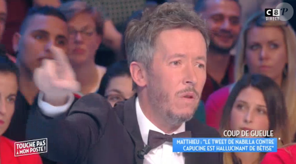 Vif échange entre Matthieu Delormeau et Jean-Luc Lemoine dans "Touche pas à mon poste" sur C8. Le 7 novembre 2016.
