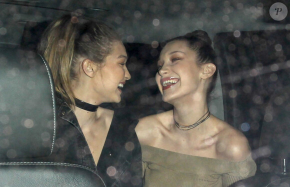 Gigi et sa soeur Bella Hadid sont allées dîner au Nice Guy à Los Angeles. Le 19 mars 2016