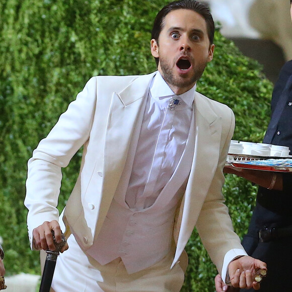 Jared Leto - People à la sortie de la soirée Costume Institute Benefit Gala 2016 (Met Ball) sur le thème de "Manus x Machina" au Metropolitan Museum of Art à New York, le 2 mai 2016.