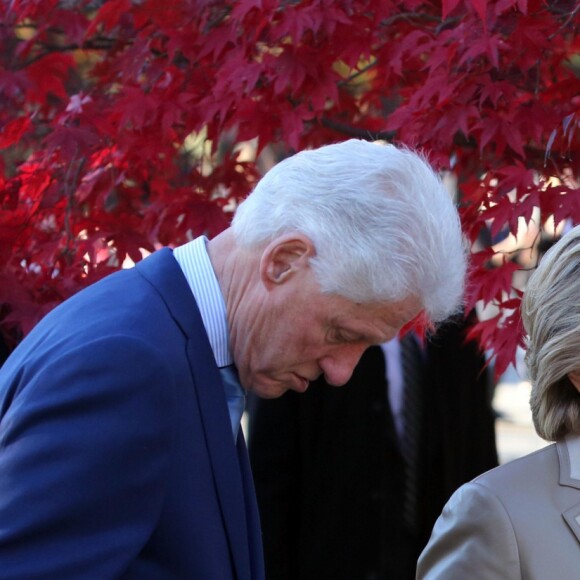 Hillary et Bill Clinton sont allés voter à l'école élémentaire Douglas Grafflin à Chappaqua dans l'Etat de New York, le 8 novembre 2016.