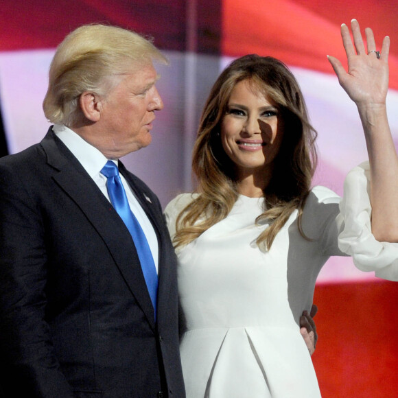 Donald Trump et sa femme Melania Trump lors du 1er jour de la convention républicaine à Cleveland, le 18 juillet 2016.