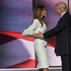 Donald Trump et sa femme Melania lors du premier soir de la convention républicaine à Cleveland. Le 18 juillet 2016