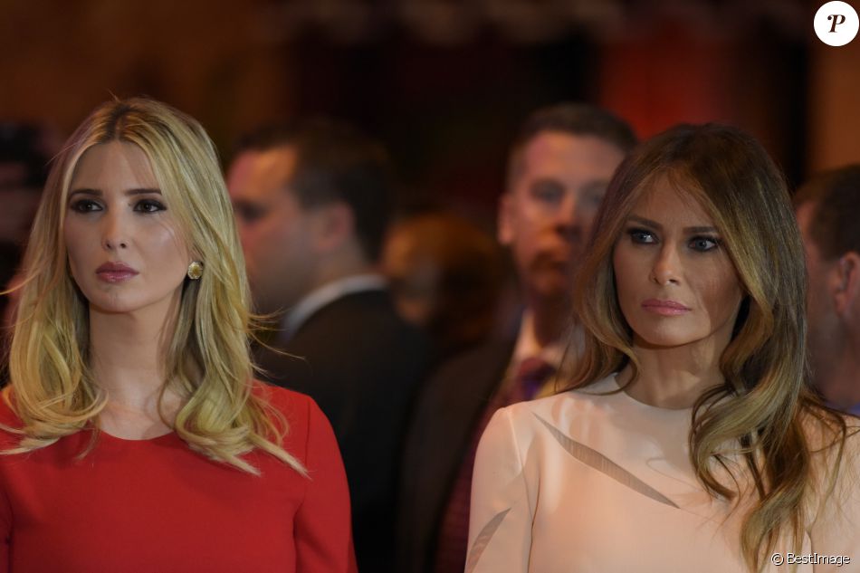La fille de Donald Trump Ivanka et sa femme Melania - Donald Trump, candidat aux primaires du Parti républicain pour l&#039;élection présidentielle de 2016 l&#039;emporte dans l&#039;état de New York le 19 Avril 2016.