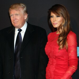 Donald Trump et sa femme Melania Trump à la soirée "Spring Spectacular Opening Night" à New York, le 26 mars 2015