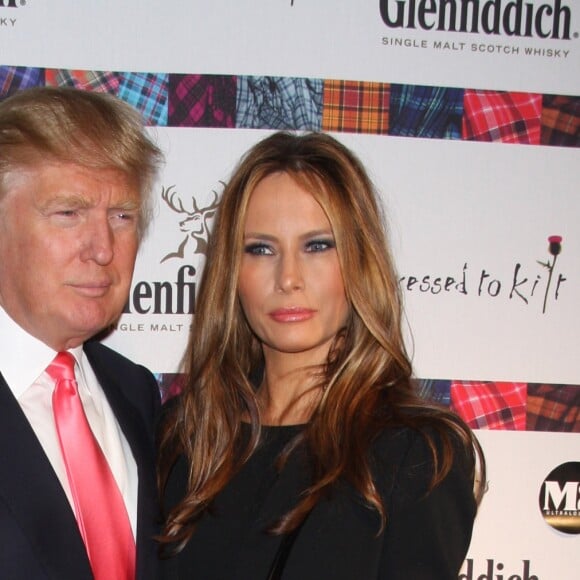 DONALD TRUMP ET SA FEMME MELANIA TRUMP - SOIREE "THE DRESSED TO KILT" DE GLENFIDDICH A NEW YORK le 5 avril 2010