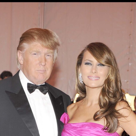 Donald et Melania Trump au Met Gala à New York le 5 mai 2008