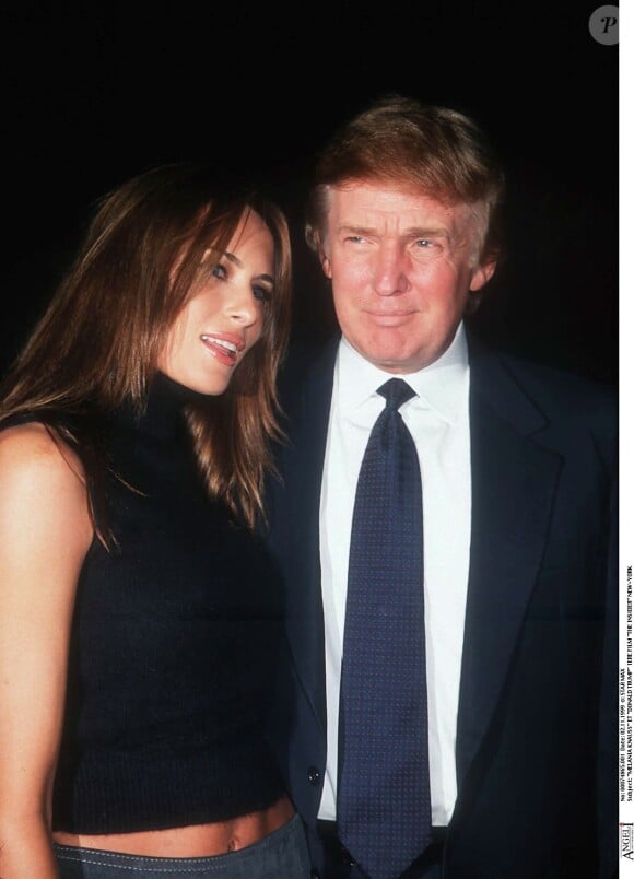 Donald Trump et Melania Knauss à New York le 2 novembre 1999
