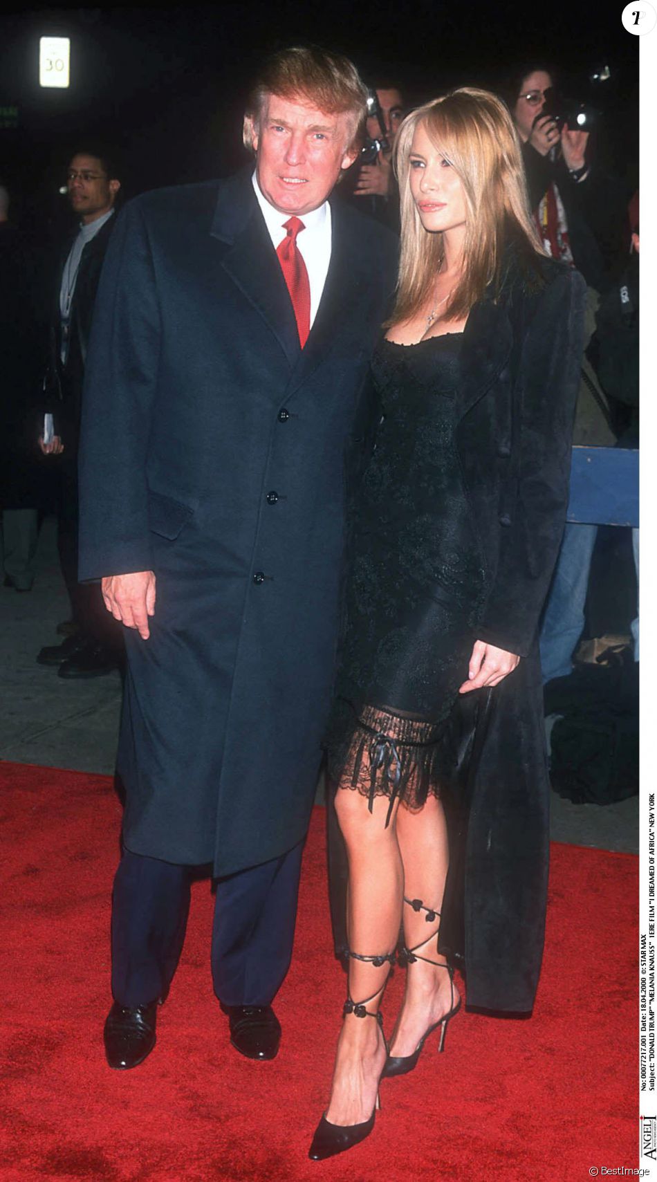 Donald Trump et Melania Knauss à New York le 18 avril 2000
