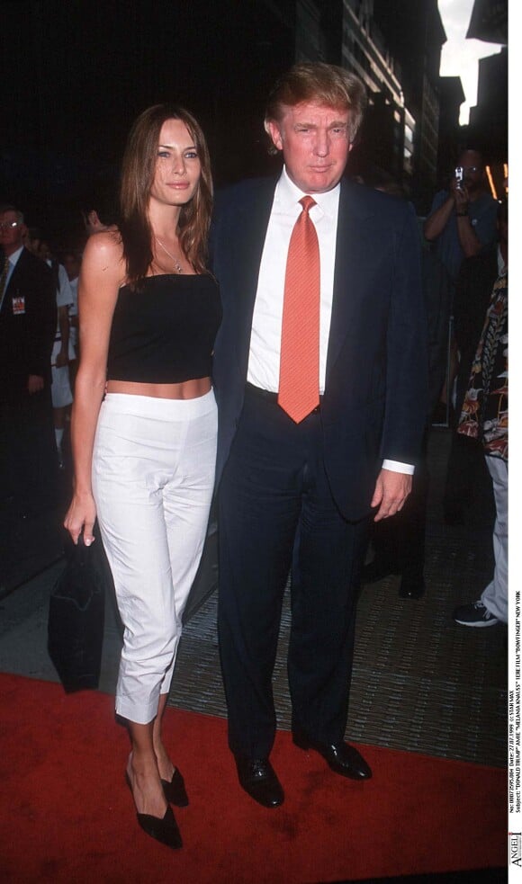 Melania Knauss et Donald Trump à New York le 27 juillet 1999
