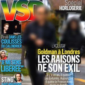 Le magazine VSD annonce que Jean-Jacques Goldman a quitté la France pour s'installer à Londres. En kiosques le 10 novembre 2016