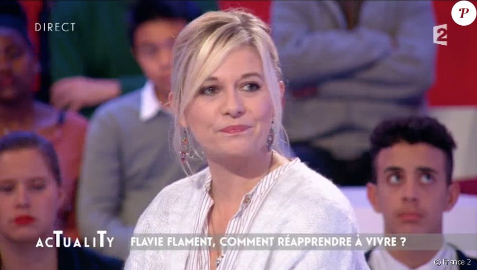 Flavie Flament fait de nouvelles révélations concernant son violeur. Emission &quot;Actuality&quot; sur France 2, le 9 novembre 2016.