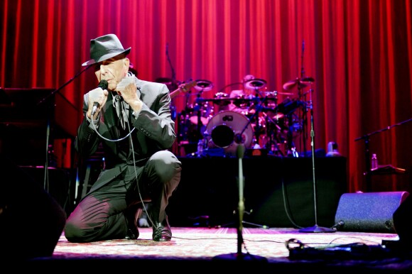 Leonard Cohen en concert au Globe Arena a Stockholm. Le 15 aout 2013