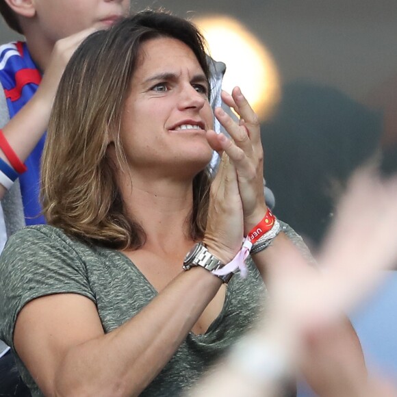 Amélie Mauresmo lors du match du quart de finale de l'UEFA Euro 2016 France-Islande au Stade de France à Saint-Denis, France le 3 juillet 2016. © Cyril Moreau/Bestimage