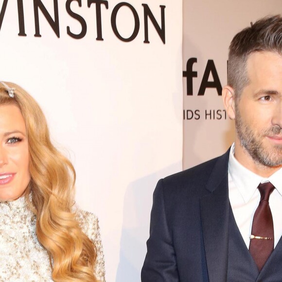 Ryan Reynolds et sa femme Blake Lively - Gala de l'amfAR 2016 au Cipriani Wall Street à New York le 10 février 2016