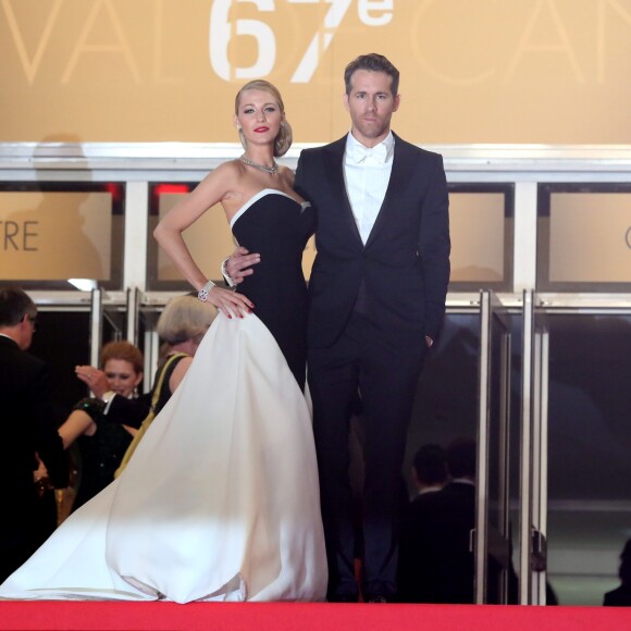 Blake Lively et son mari Ryan Reynolds - Montée des marches du film "Captives" lors du 67e Festival du film de Cannes le 16 mai 2014.