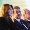 Carla Bruni-Sarkozy au meeting de son mari Nicolas Sarkozy pour les présidentielles 2017 à Saint-Maur-des-Fossés le 14 novembre 2016.