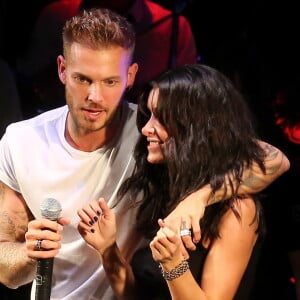 M. Pokora et Jenifer participent à la 6e edition du foot-concert au profit de l'association Huntington Avenir qui lutte en faveur des malades et de leur famille, à Lyon le 13 octobre 2012.