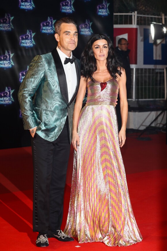 Jenifer et Robbie Williams à la 18ème cérémonie des "NRJ Music Awards" au Palais des Festivals à Cannes, le 12 novembre 2016.