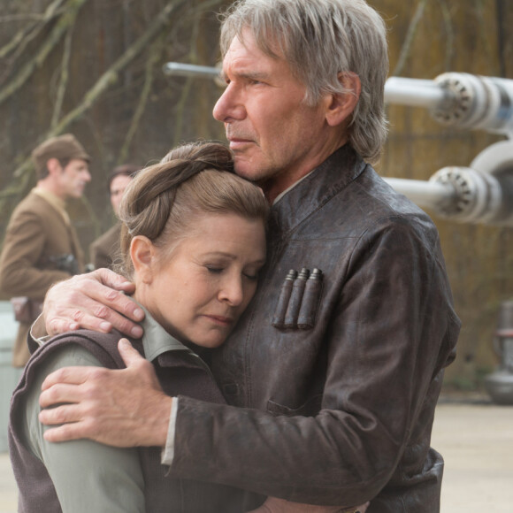 Carrie Fisher et Harrison Ford dans "Star Wars - Le Réveil de la Force" en 2015
