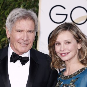 Harrison Ford et sa femme Calista Flockhart - La 73ème cérémonie annuelle des Golden Globe Awards à Beverly Hills, le 10 janvier 2016.