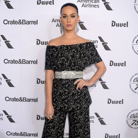 Katy Perry assiste à la soirée des 75 ans du label Capitol Records à la Capitol Records Tower. Los Angeles, le 15 septembre 2016.